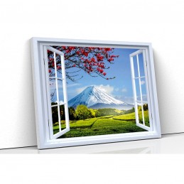 Tablou canvas fereastra muntele Fuji