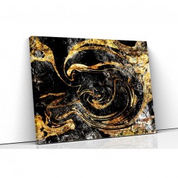 Tablou canvas black gold marble